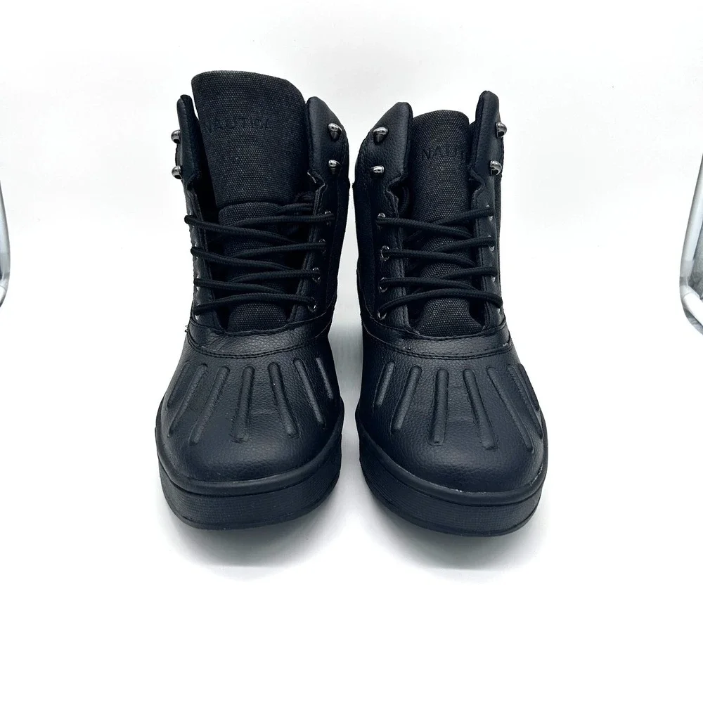Nautica Mens Duck Boot Size 11  New Bedford/ Black Canvas‎